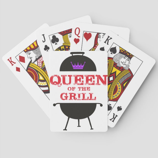 Queen Of The Grill, Purple Crown Red Poker Cards (Back)