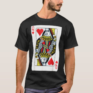 Queen Of The Hearts Playing Card Poker T-Shirt