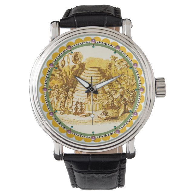 QUEEN OF THE HONEY BEES  IN SKEP / BEEKEEPER WATCH (Front)