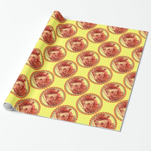 QUEEN OF THE HONEY BEES IN SKEP  BEEKEEPER WRAPPING PAPER