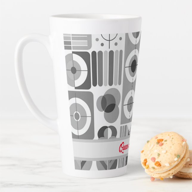 Queen of the House Contemporary Mid-century Style  Latte Mug (In Situ)