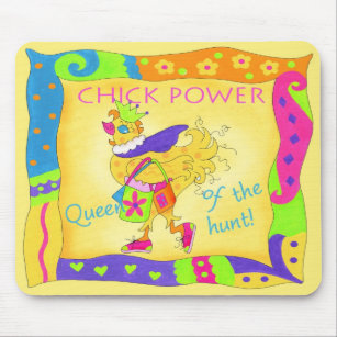 Queen of the Hunt Chick Power Mousepad