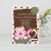 QUEEN OF THE JUNGLE 2nd Birthday Invitation (Standing Front)