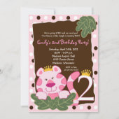 QUEEN OF THE JUNGLE 2nd Birthday Invitation (Front)