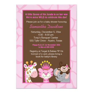 Queen Of The Jungle Baby Shower Invitations 10