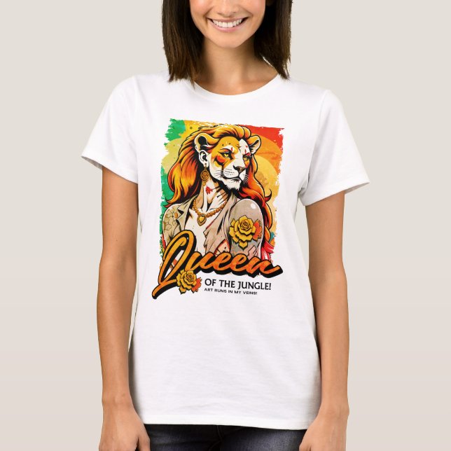 Queen of the Jungle Lioness T-Shirt (Front)