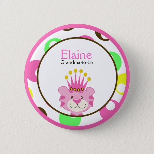 QUEEN OF THE JUNGLE NAME TAG Personalized Button