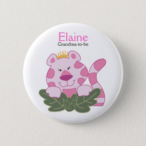 QUEEN OF THE JUNGLE NAME TAG Personalized Button