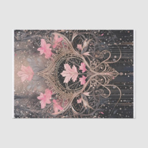 Queen of the Kingdom, Pink & Black Art Deco Tissue Paper