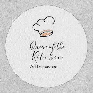 Queen of the kitchen chef cooking add name crown patch