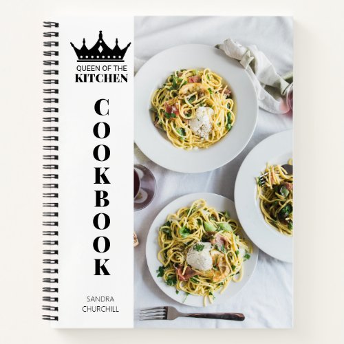 Queen of The Kitchen Cookbook Recipe Personalized Notebook