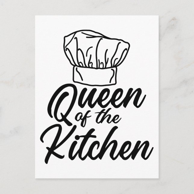 Queen Of The Kitchen Cooking Lover Funny Chef Postcard (Front)