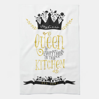 Queen of the Kitchen | Gold & Black Towel