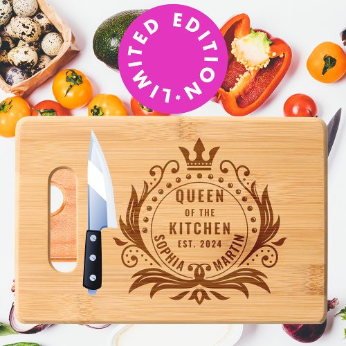 Queen of The Kitchen Limited Edition Custom Name Cutting Board