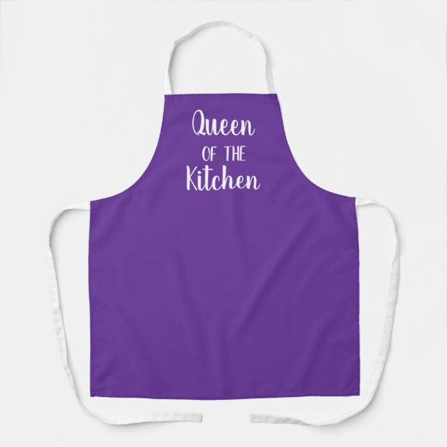Queen of the Kitchen Purple Apron (Front)