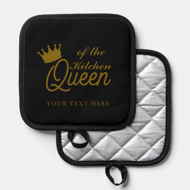 Queen of the Kitchen Stylish Pot Holder (Front/Back)