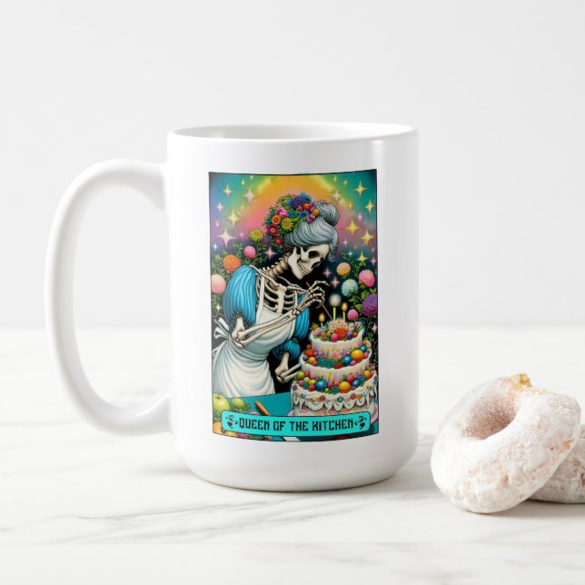 Queen of the Kitchen Tarot Card Mug (With Donut)