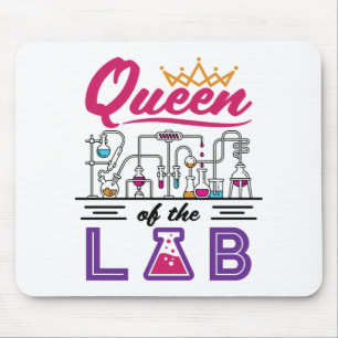 Queen of the Lab Laboratory Technician Scientist Mouse Pad