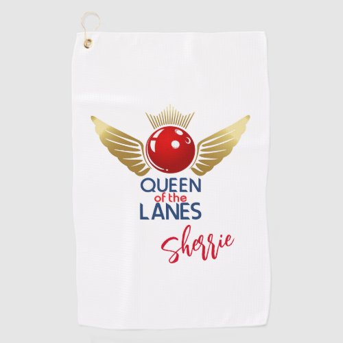 Queen of the Lanes Custom Bowling Towel