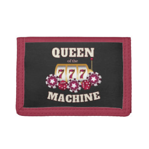 Queen of the Machine Casino Tri-fold Wallet