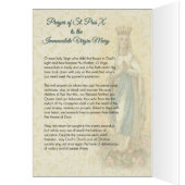 Queen of the Most Holy Rosary Card w/prayer (Inside (Left))