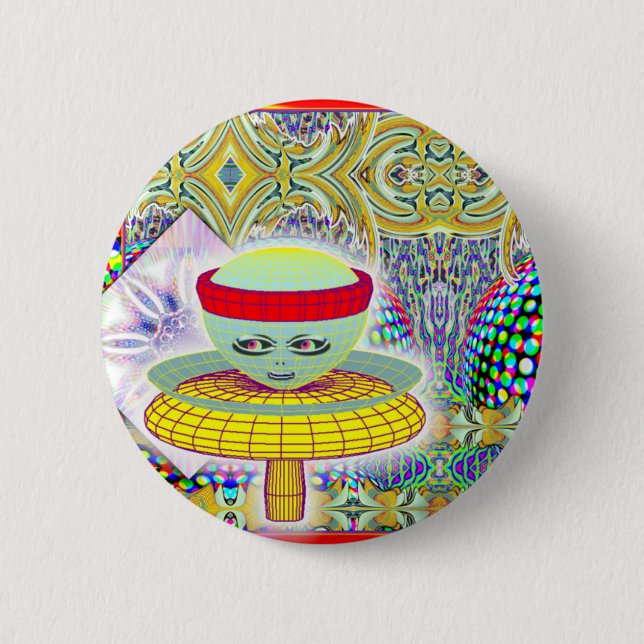 Queen of the Mushroom People Button (Front)
