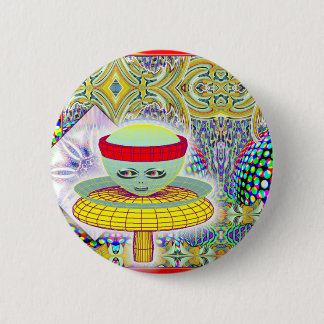 Queen of the Mushroom People Button