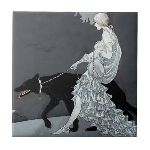 Queen of the Night by Marjorie Miller Ceramic Tile