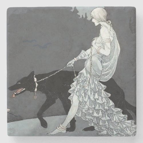 Queen of the Night by Marjorie Miller Stone Coaster