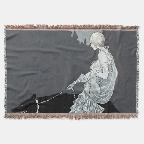 Queen of the Night by Marjorie Miller Throw Blanket