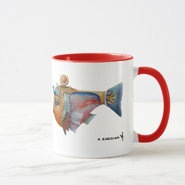 Queen of the Nile Fish Ringer Mug (Right)