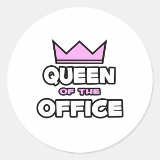 Queen of the Office Classic Round Sticker