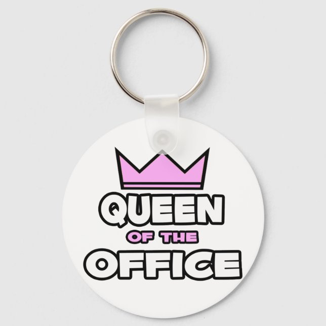 Queen of the Office Keychain (Front)