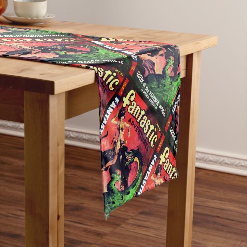 Queen of the Panther World  Fantasy Pulp Fiction Short Table Runner