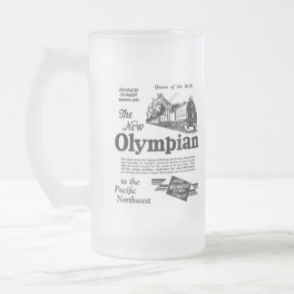 Queen of The Rails - New Olympian 1929 Frosted Glass Beer Mug
