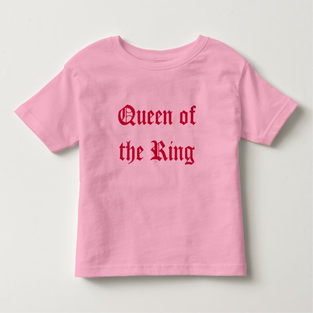 Queen of the ring toddler t-shirt (Front)