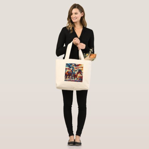 Queen of the Rodeo Large Tote Bag