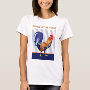Queen of the Roost Rooster Stripes T-shirt