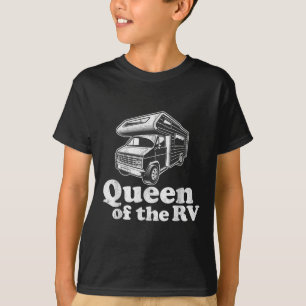 Queen Of The Rv Funny Camping Retro Motorhome Wome T-Shirt