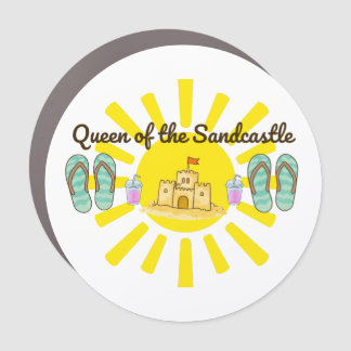 Queen of the Sandcastle Summer Living Car Magnet