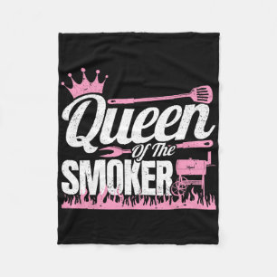 Queen Of The Smoker Grill Women Beef Brisket Smoki Fleece Blanket