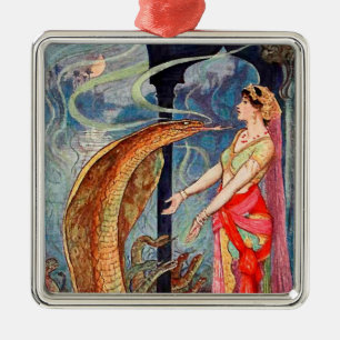 Queen of the Snakes Metal Ornament