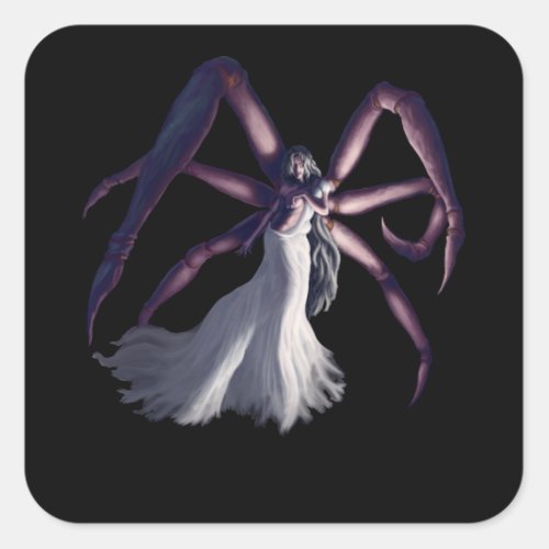 Queen of the Spiders  Temptress Character Design Square Sticker