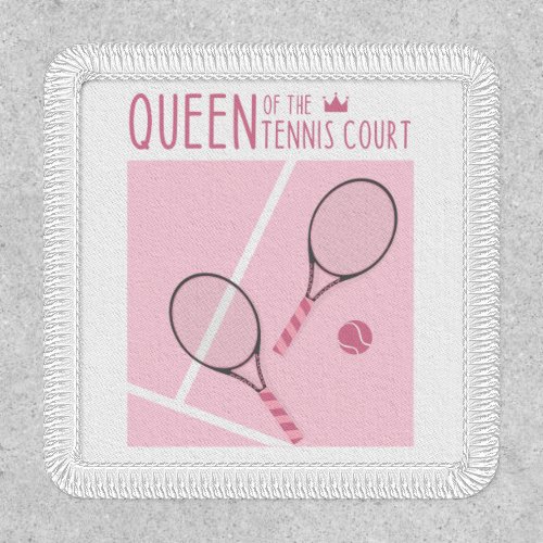 Queen Of The Tennis Court Pink Girly Patch