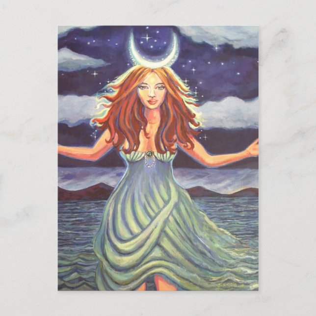 Queen Of The Tides - Goddess Art Postcard (Front)