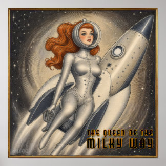 QUEEN OF THE UNIVERSE SCI-FI PRINT