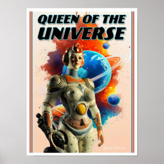 QUEEN OF THE UNIVERSE SCI-FI PRINT
