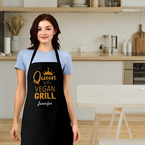 Queen of The Vegan Grill Apron