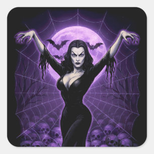 Queen of the Web Vampire Gothic Sticker – Purple