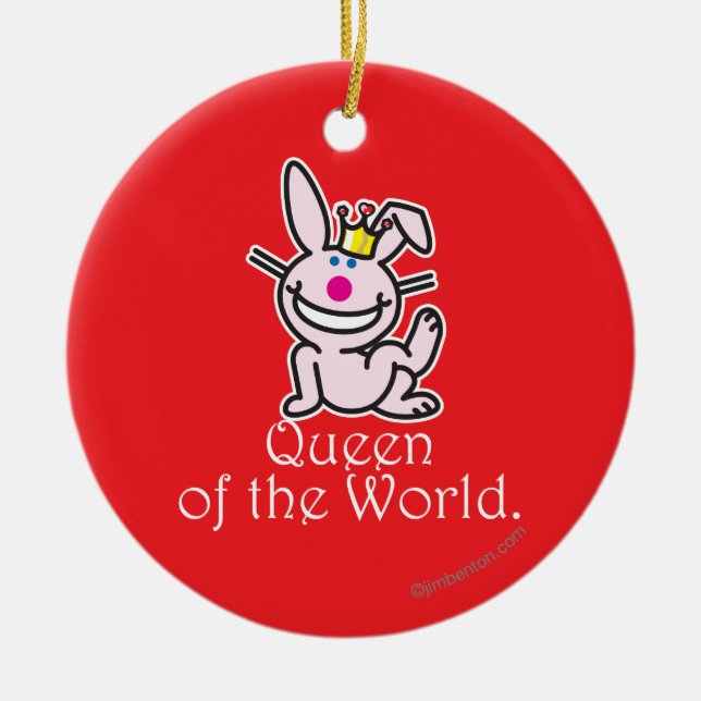 Queen Of The World Ceramic Ornament (Front)
